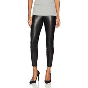 NWOT HUE Moto Faux Leatherette Skimmer Leggings L